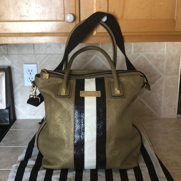 L.A.M.B. Handbags - L.A.M.B. | Gold Leather Huge Travel Tote/Crossbody